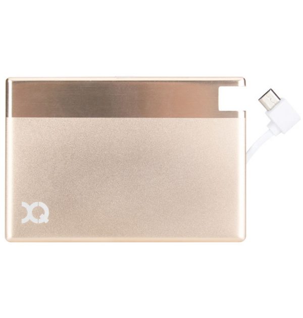 Xqisit Ultra Slim Powerbank 1350 mAh Micro USB Goud Powerbank goedkoop online kopen en ook nooit meer een lege accu? Bestel hem nu bij CoolBlue