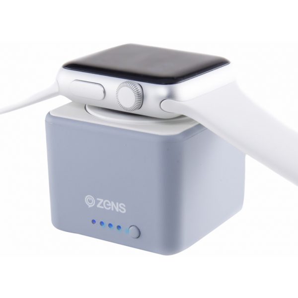 Zens Apple Watch Powerbank Grijs Powerbank goedkoop online kopen en ook nooit meer een lege accu? Bestel hem nu bij CoolBlue